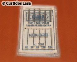 LEATHER NEEDLES, FOR SEWING MACHINE, PACK 5 PCS.